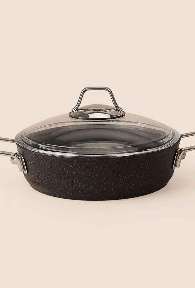 Olika Siyah İnci Granit Karnıyarık Tenceresi - 22 cm