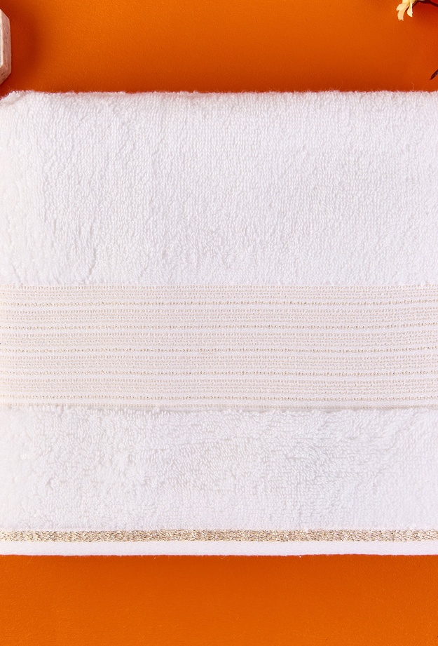 Evidea Soft Golden Star Blank Yüz Havlusu - Ekru - 50x90 cm