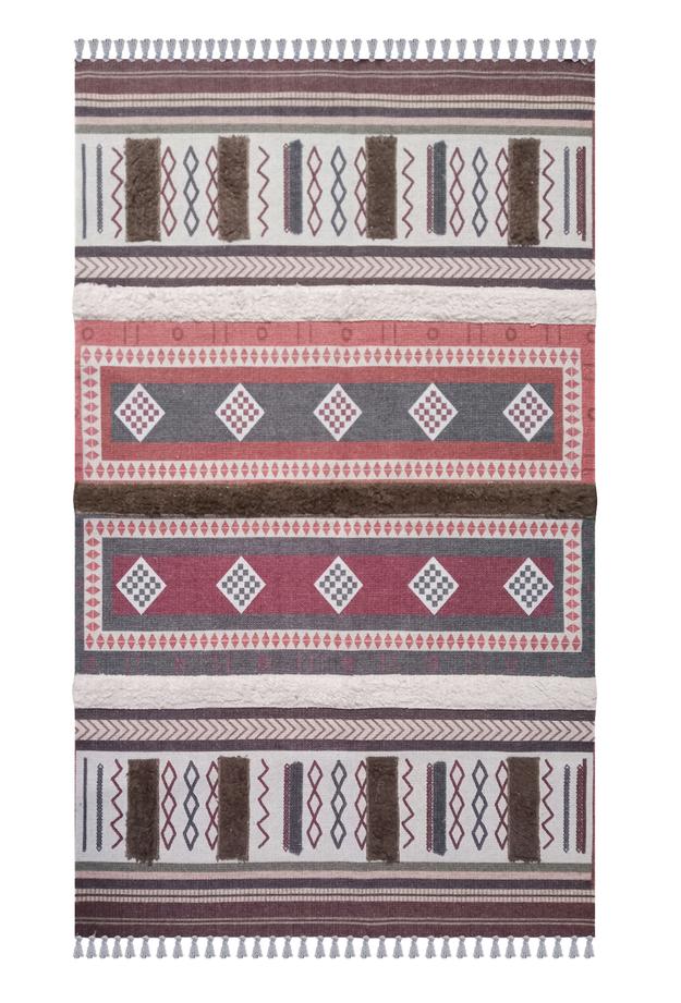 Giz Home MR18 Tufting Pamuklu Kilim - Renkli - 120x180 cm