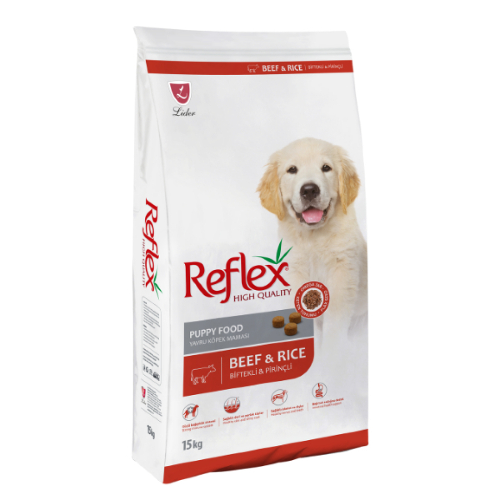Reflex Biftekli ve Pirinçli Yavru Köpek Maması 15kg