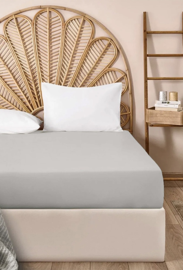 Evidea Soft Basic Çift Kişilik Düz Kenar Çarşaf - Gri - 240x260 cm