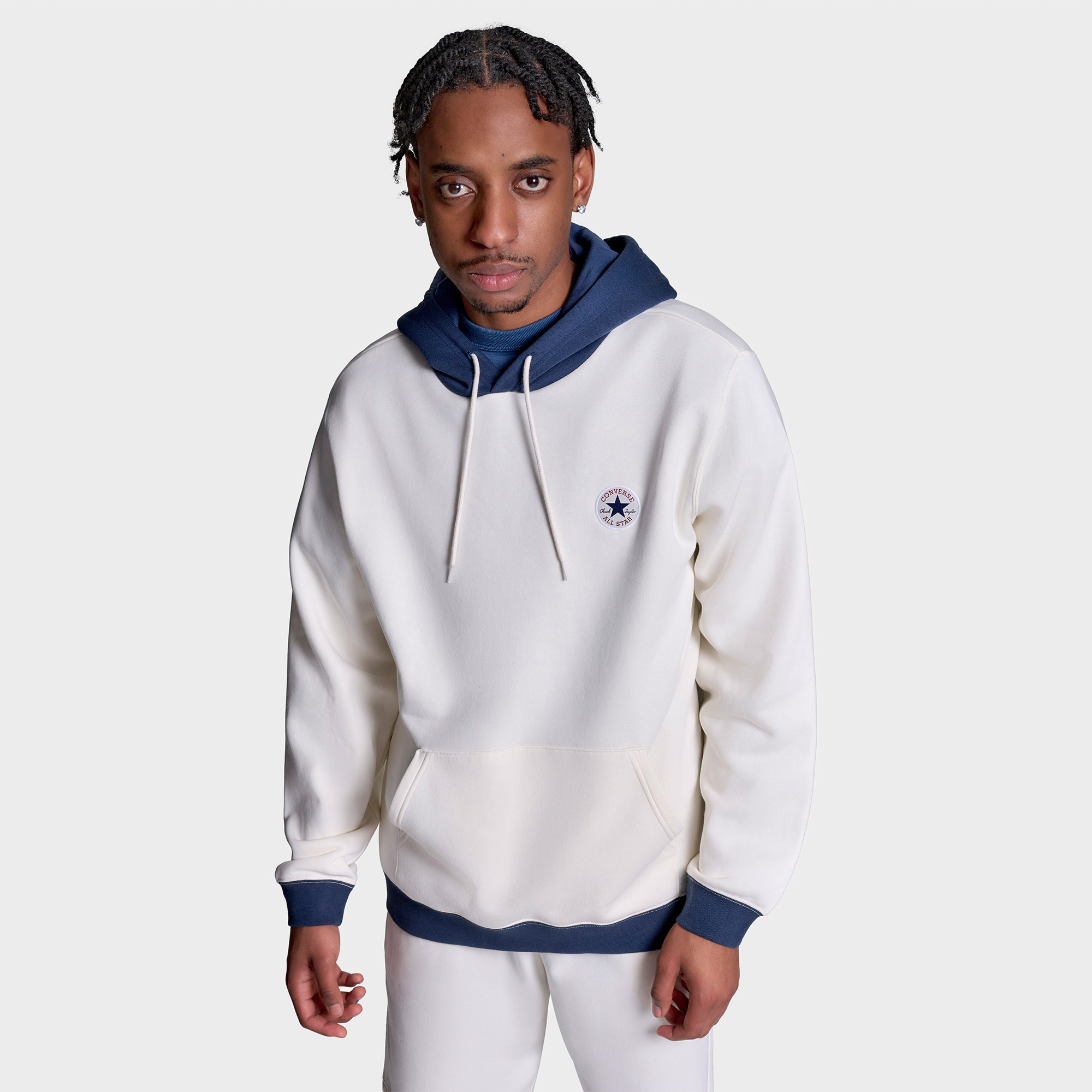 Converse Standard Fit Core Chuck Patch Erkek Krem Sweatshirt