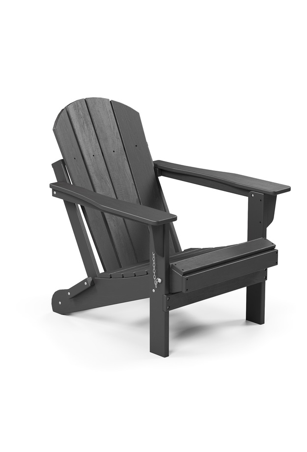 Garpim Klasik Katlanır Adirondack Bahçe Sandalyesi - Siyah - 85x88x56 cm