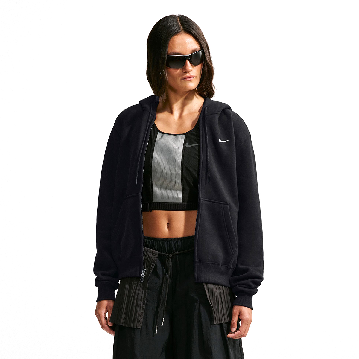 Studio Fleece Full-Zip Kadın Siyah Günlük Stil Sweatshirt IM8504-001