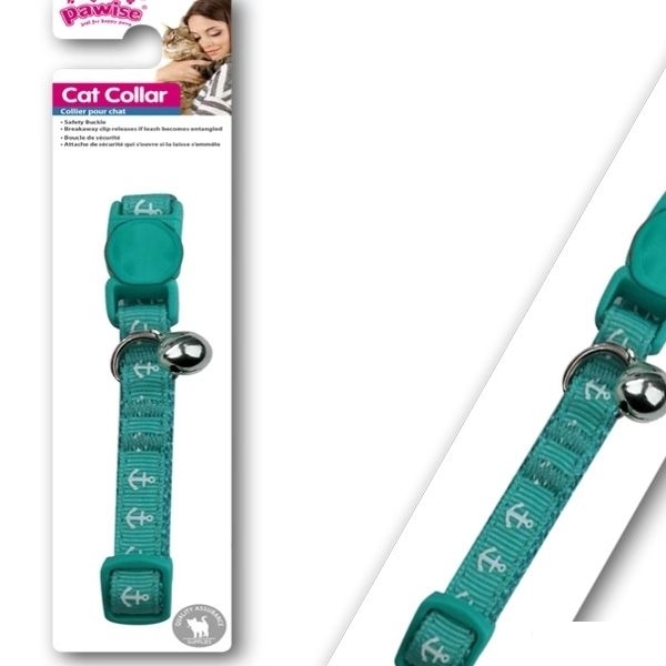 Pawise Çapa Desenli Kedi Tasması 20cm-30cm (Yeşil)