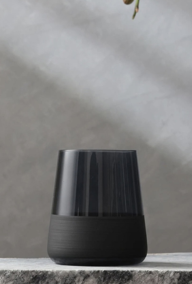Rakle Matte 4'lü Su Bardağı Seti - Siyah - 420 ml