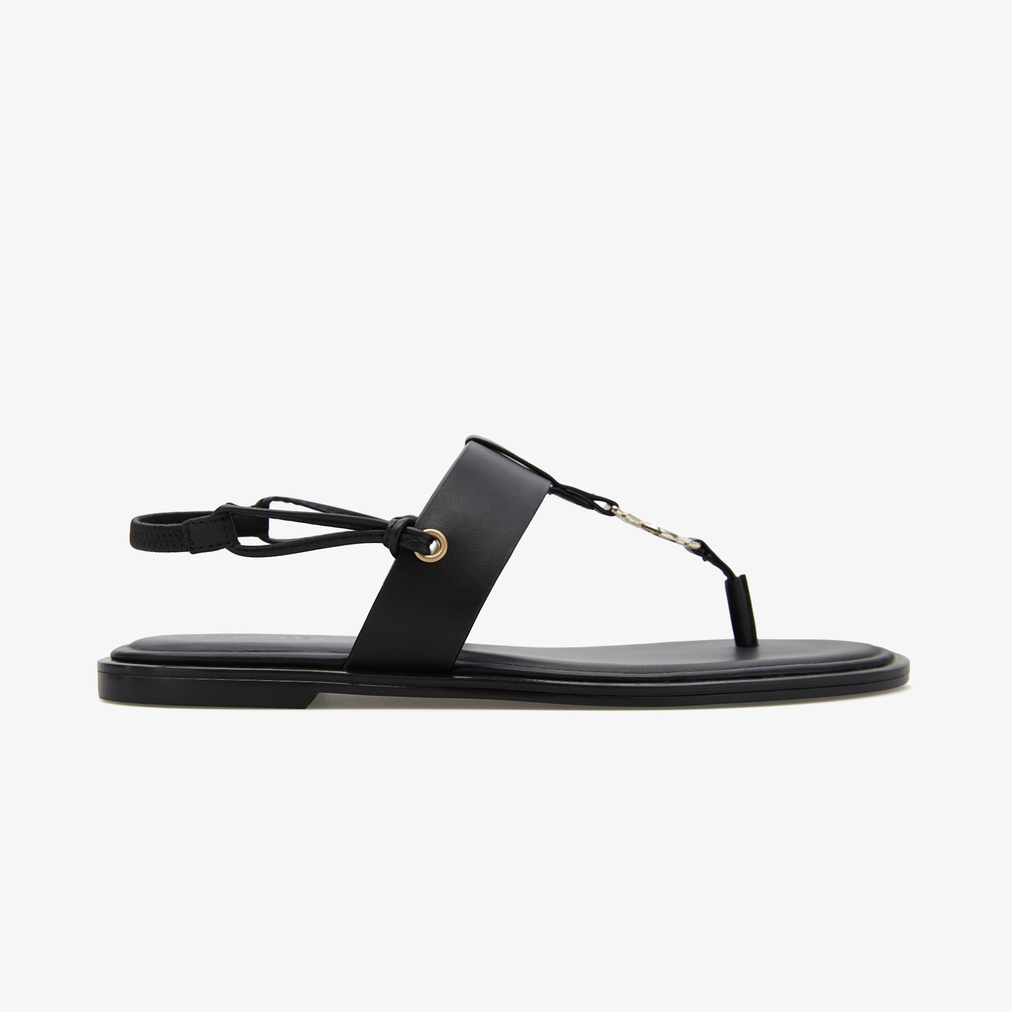 Calvin Klein Round Flat Kadın Siyah Sandalet