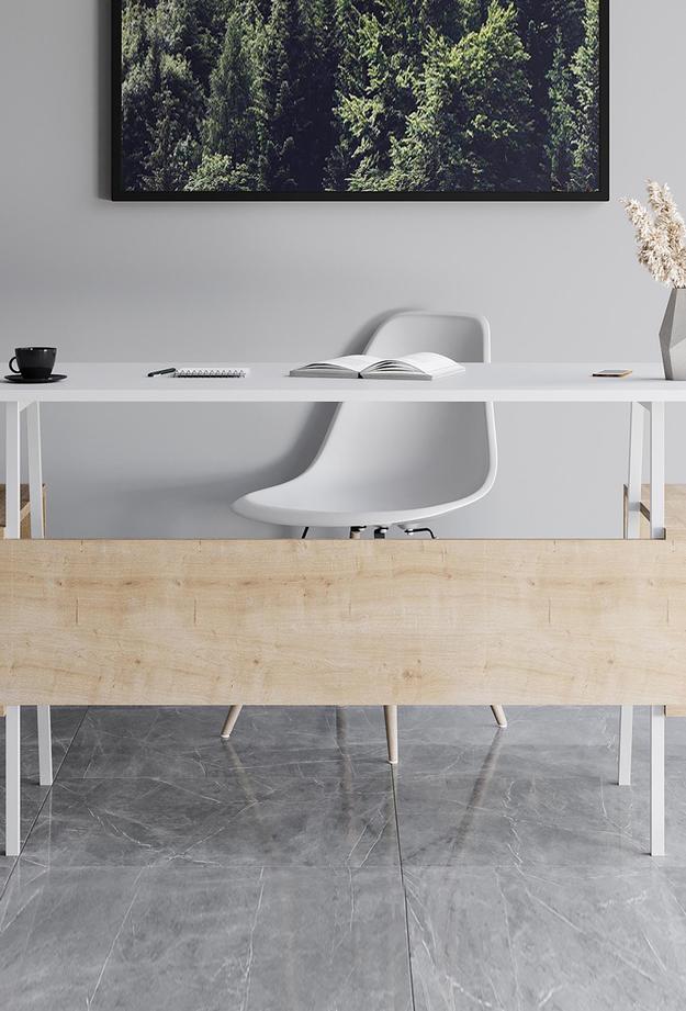 Just Home Tori Çalışma Masası - Safir Meşe / Beyaz - 140 cm