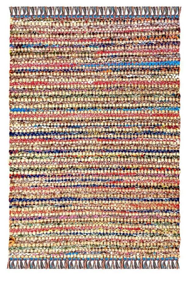 Giz Home D42 Bolero Jüt Örgü Halı - Renkli - 120x180 cm