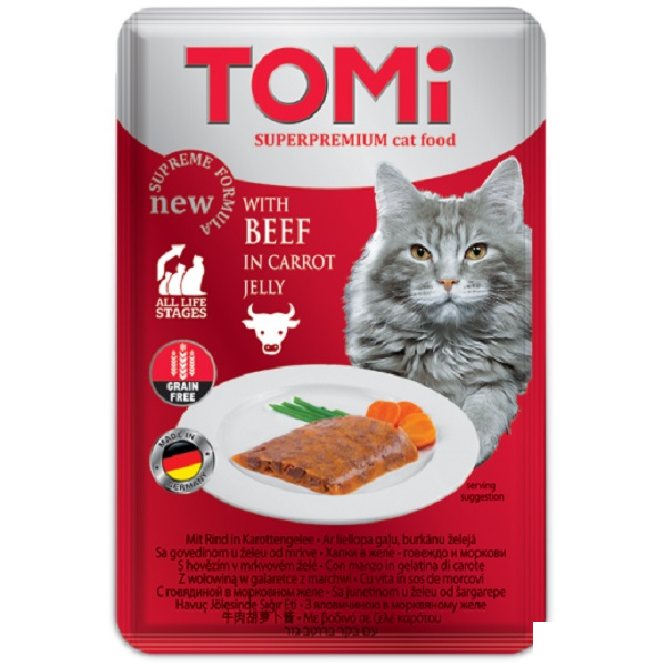 Tomi Pate Dana Etli ve Havuçlu Yetişkin Kedi Konservesi 100gr