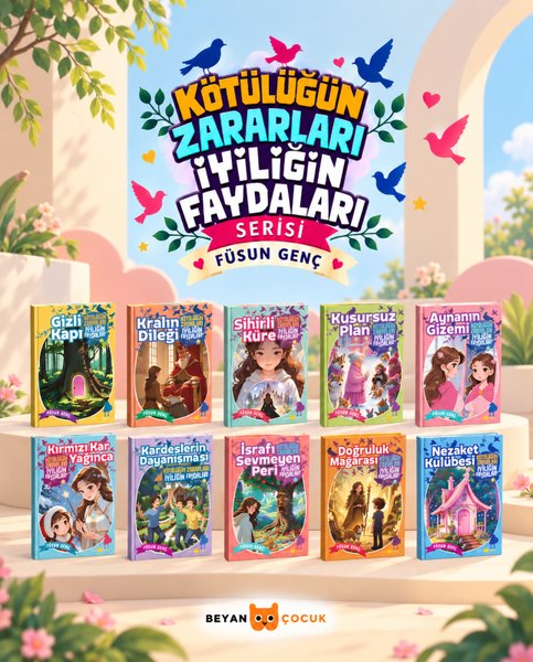 Kötülüğün Zararları İyiliğin Faydaları Seti - 10 Kitap Takım