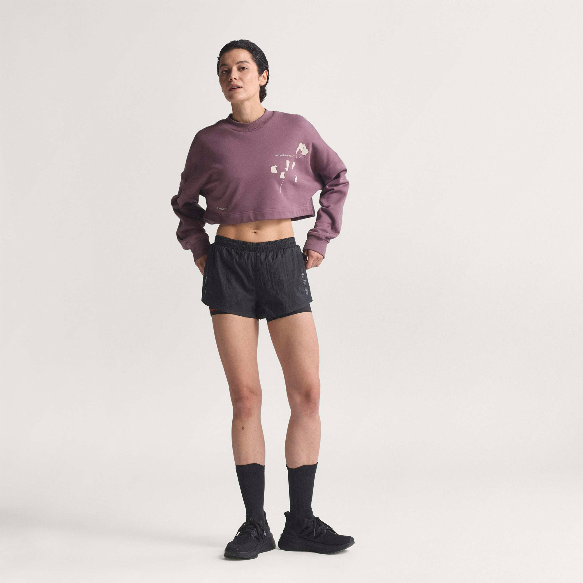 adidas Adi365 Hk Running Crew Kadın Mor Koşu Sweatshirt