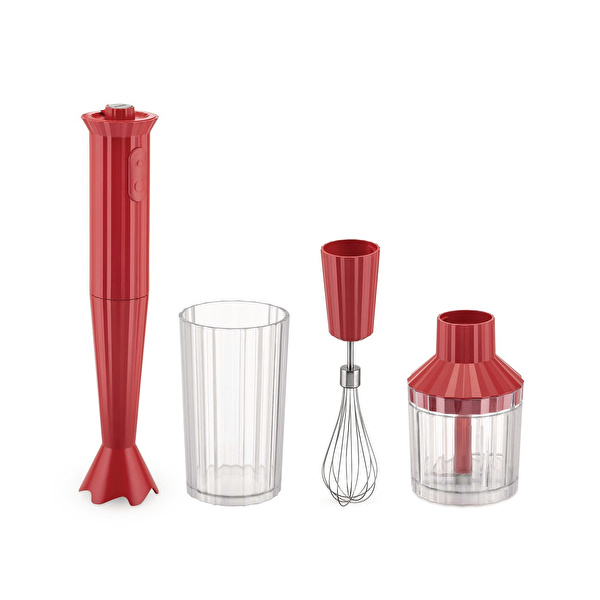 Alessi Plisse Blender Seti Kırmızı