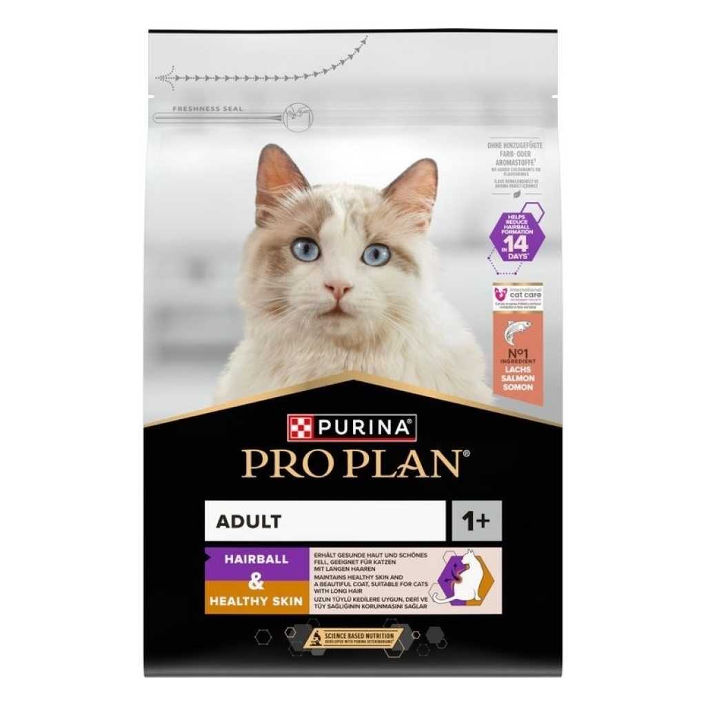 Pro Plan Hairball & Healthy Skin Somonlu Tüy Sağlığı Destekleyici Yetişkin Kedi Maması 1,5kg