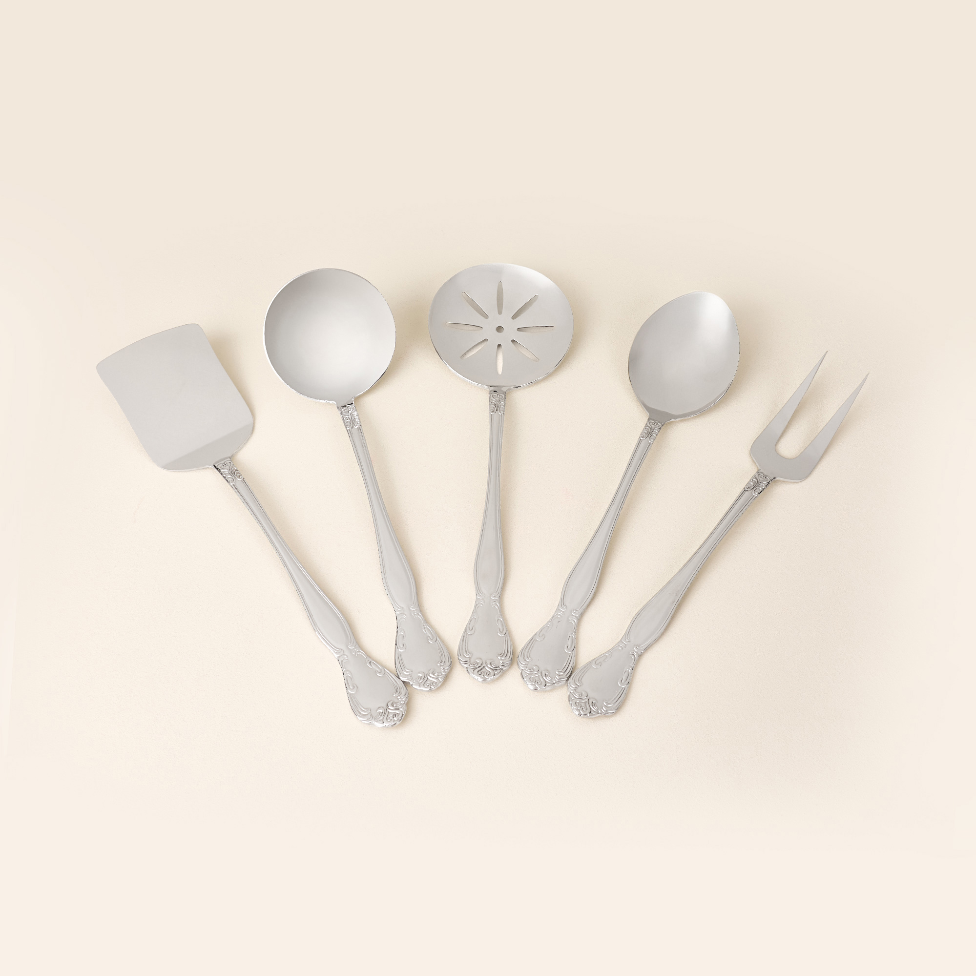 Evidea Kitchen Inox Elite 5 Parça Servis Seti - Gri