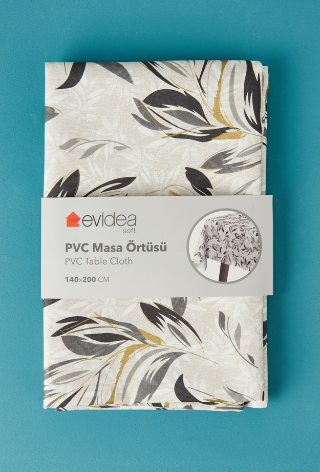 Evidea Soft Ethereal Pvc Masa Örtüsü - Taş - 140x200 cm