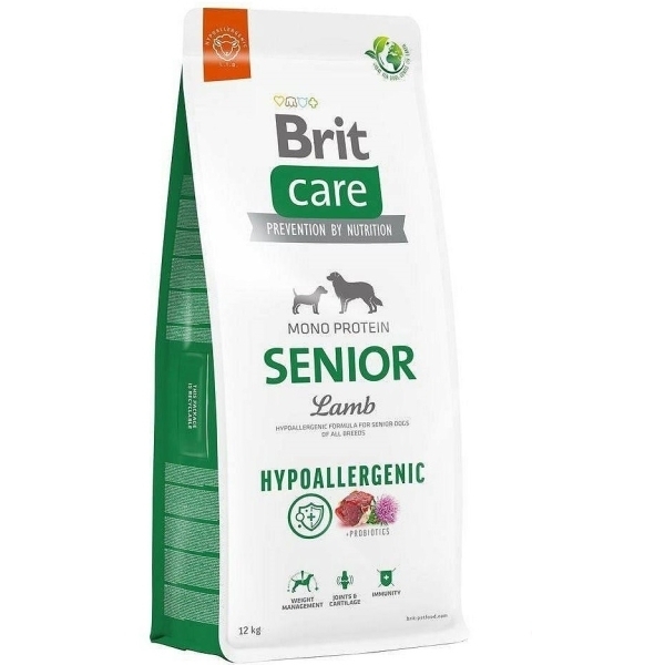 Brit Care Senior Mono Protein Hipoalerjenik Kuzulu Tüm Irklar İçin Yaşlı Köpek Maması 12kg