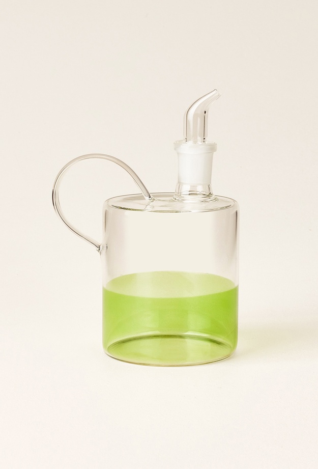 Arow Gauzy Borosilikat Cam Yağlık - Şeffaf / Yeşil - 350 ml