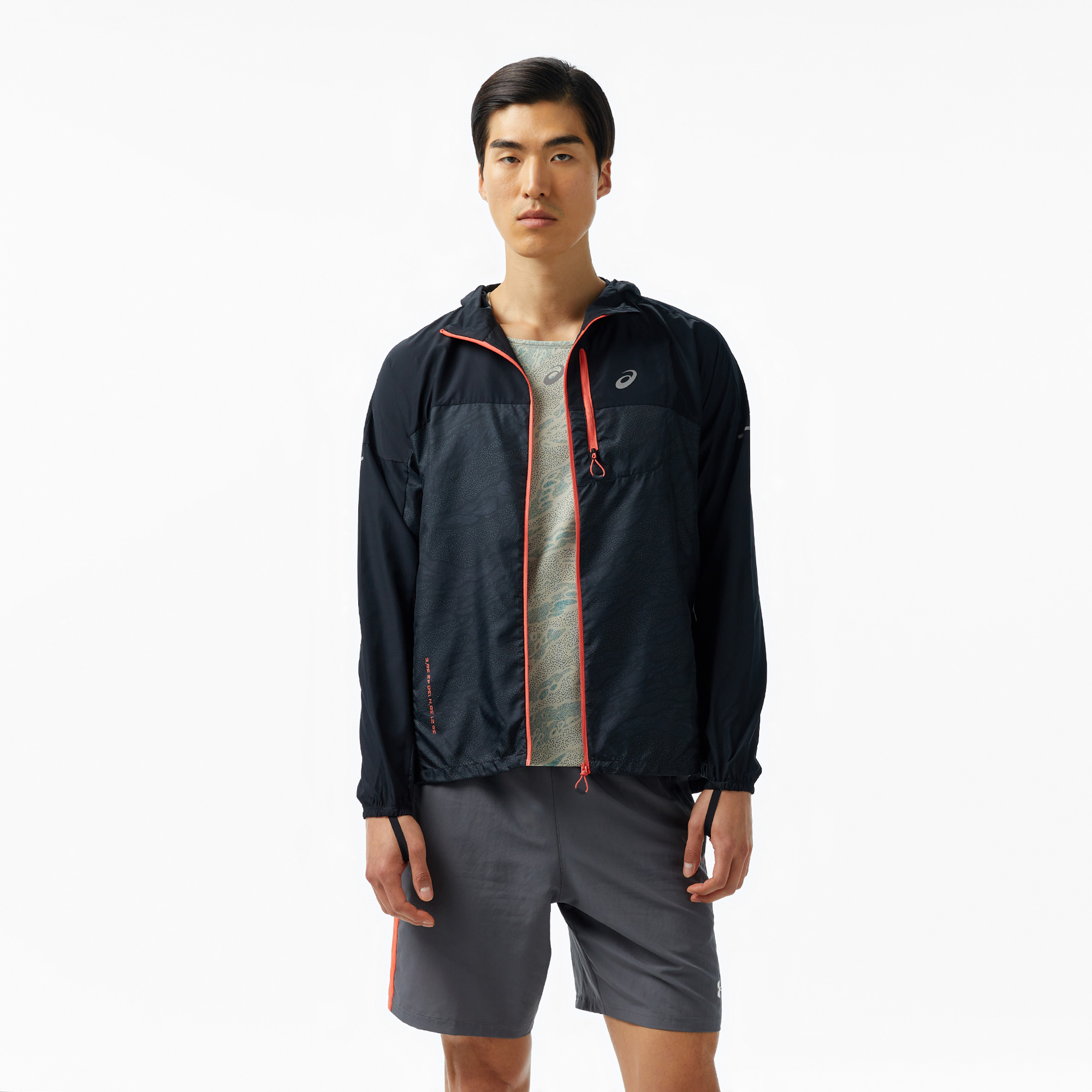 Asics Fujitrail Packable Windbreaker Erkek Siyah Koşu Ceketi