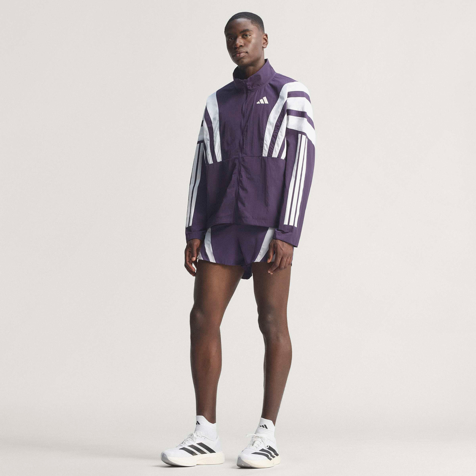 adidas Adizero Nyc Erkek Mor Koşu Rüzgarlığı
