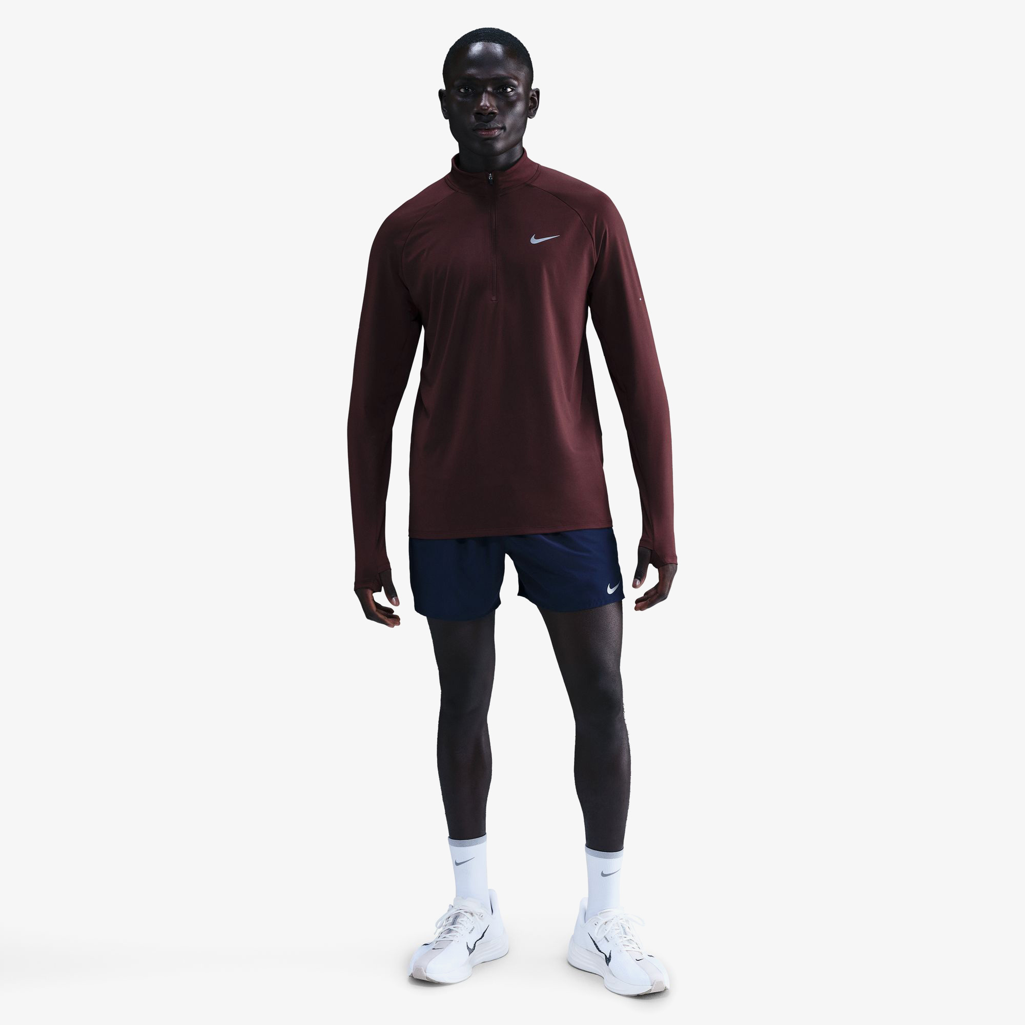 Nike Stride Erkek Bordo Koşu Sweatshirt