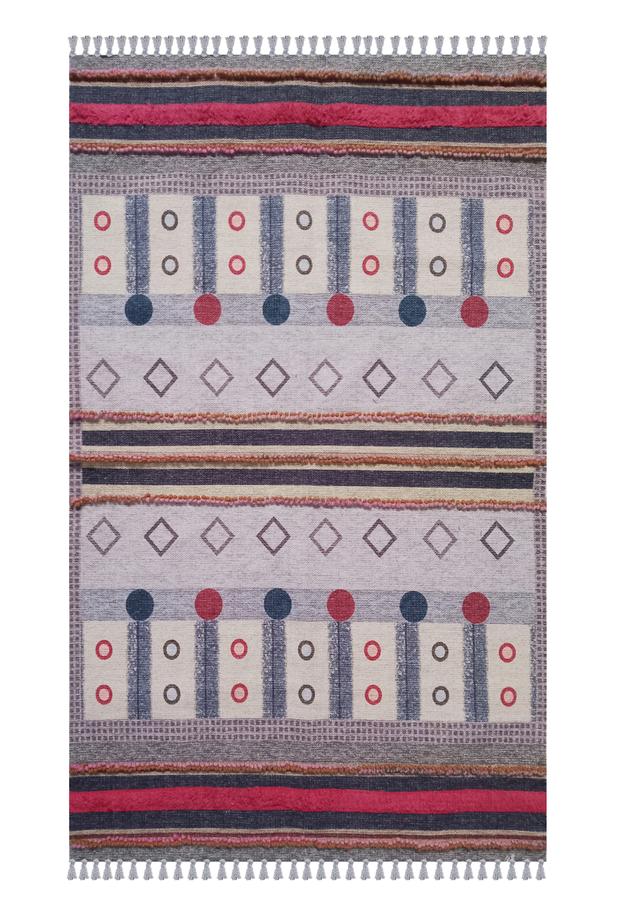 Giz Home M16 Tafting Pamuklu Kilim - Renkli - 120x180 cm