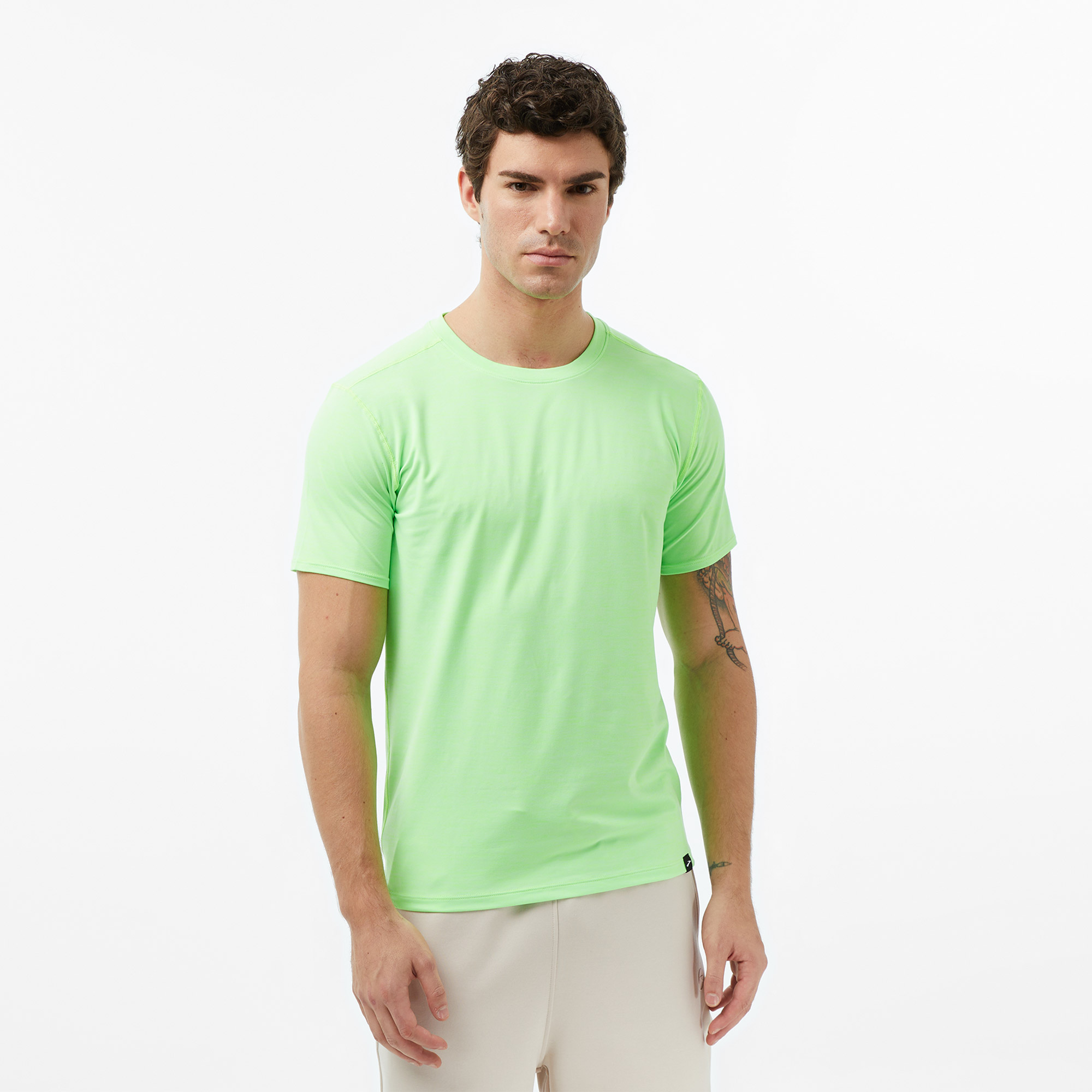 Brooks Luxe Sleeve Erkek Yeşil Koşu T-Shirt