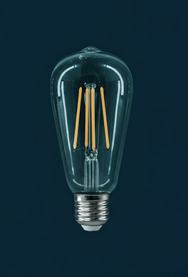 Orbus St64 6W Filament Bulb Clear E27 600Lm Ra80 220- 240V/50Hz Ampul - 2700K Sarı Işık