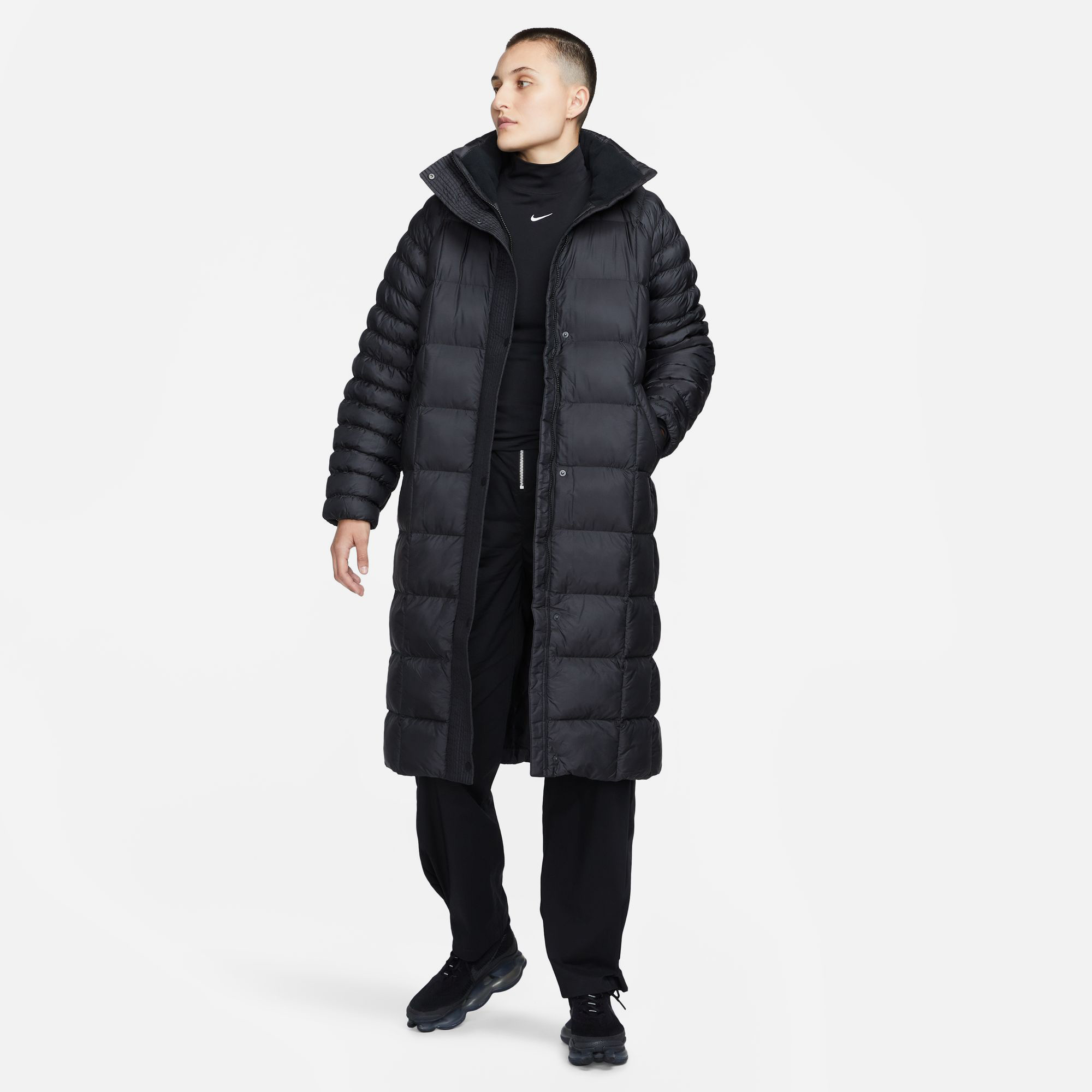 Nike Sportswear Swoosh Puffer PrimaLoft Kadın Siyah Mont