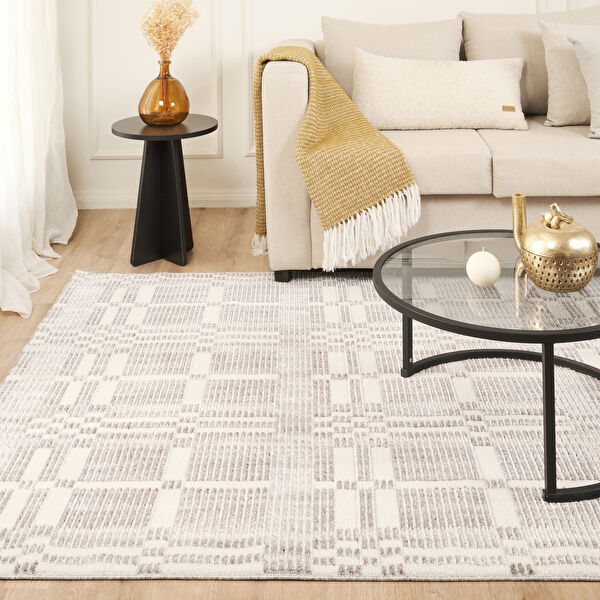 Kaşmir Halı 7/24 İskandinav Velar Gri 80x300 cm