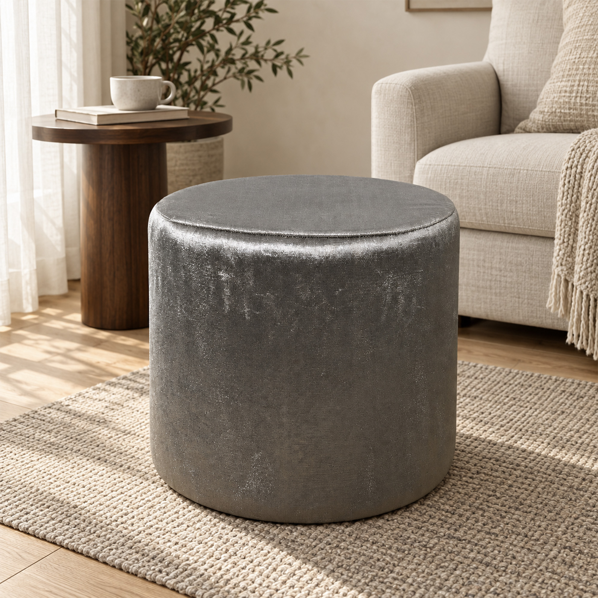 Evdebiz Pufi Puf - Gri - 42 cm