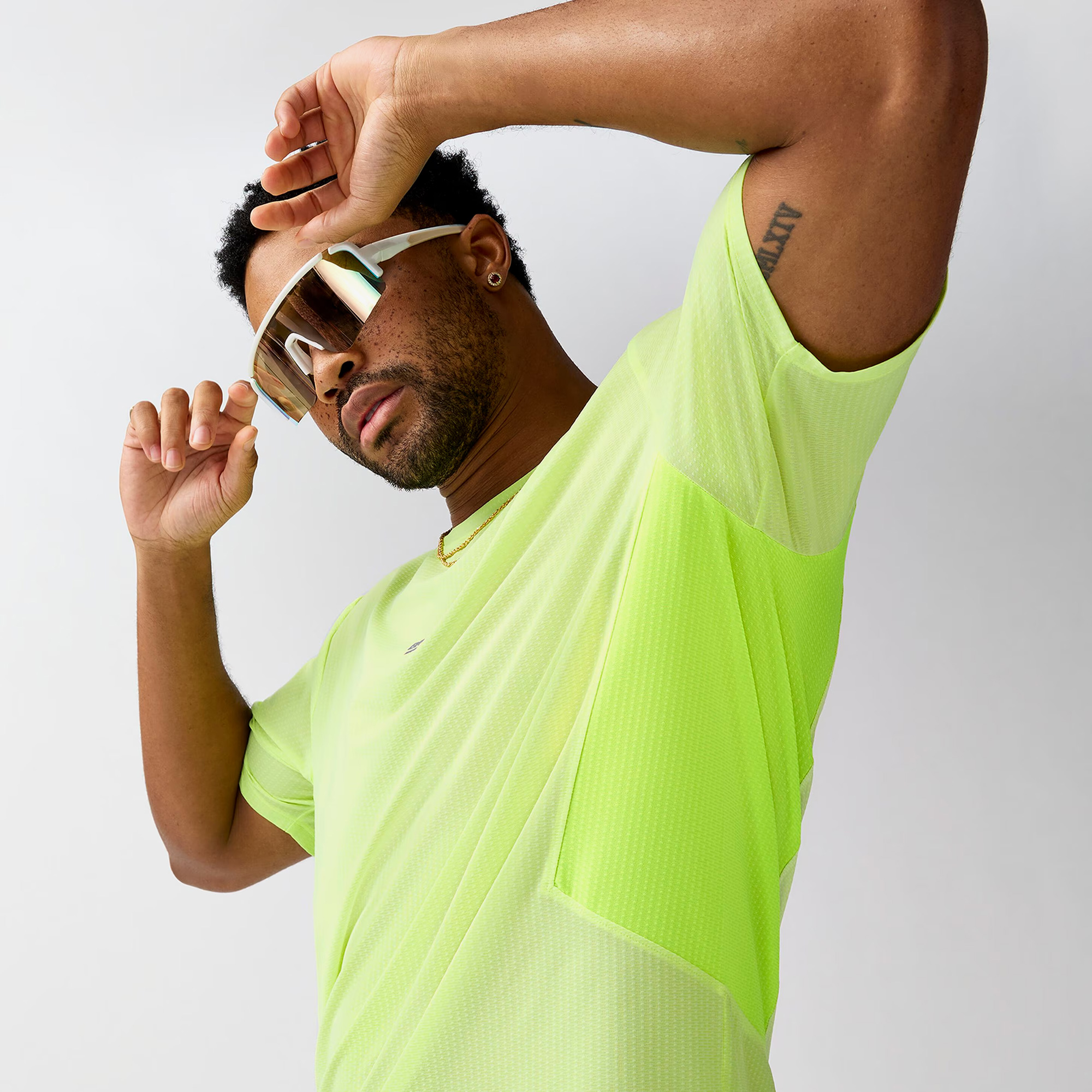 Brooks High Point Sleeve 2.0 Erkek Sarı T-Shirt